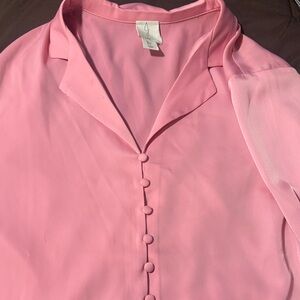 Joie Pink Button-Down Blouse